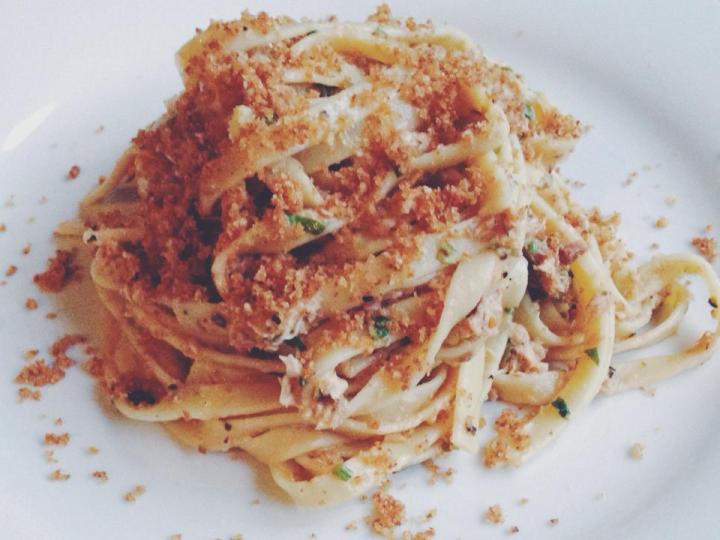 Lemon-Garlic Sardine & Tuna Fettuccine